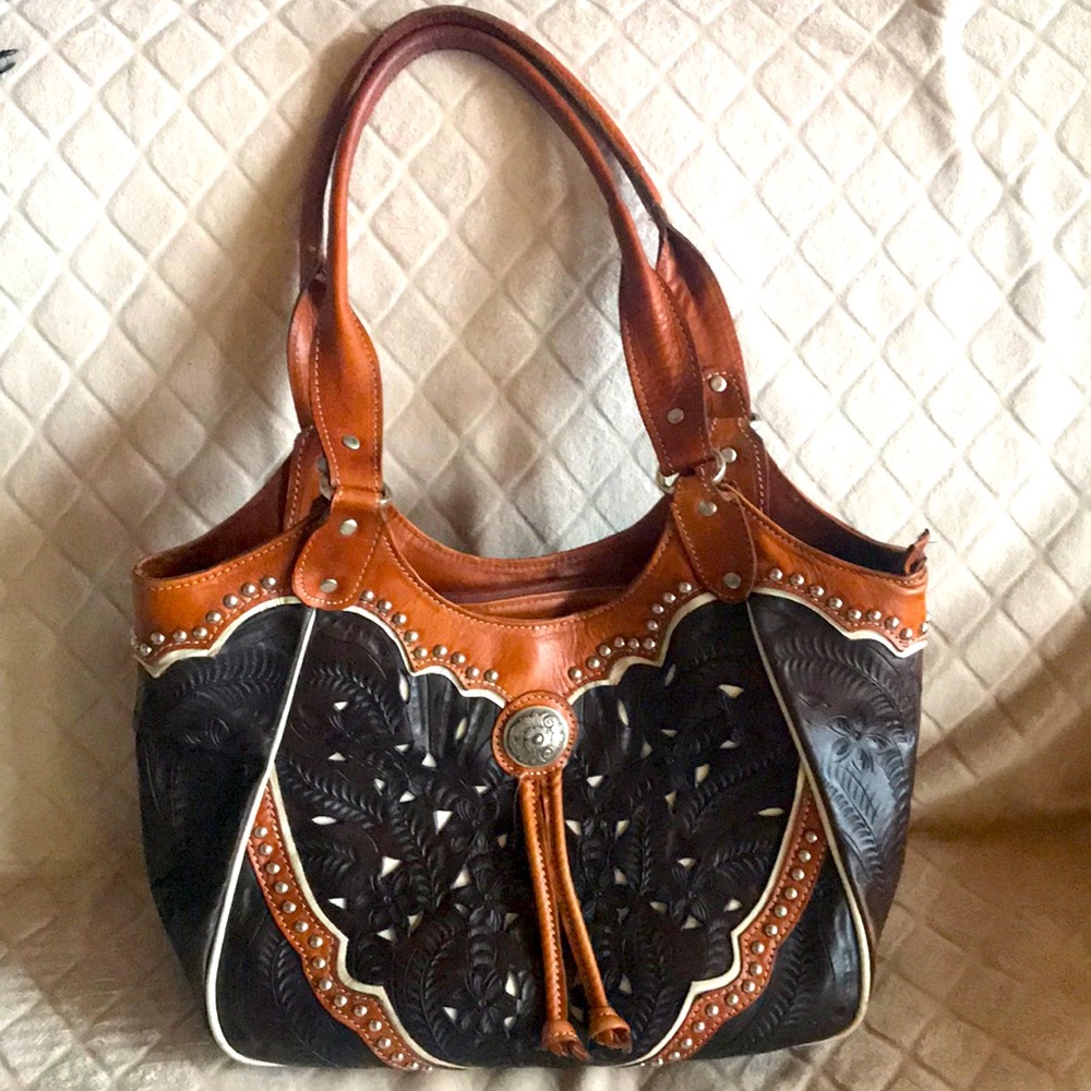 American West Handbag, leather, purse, brown